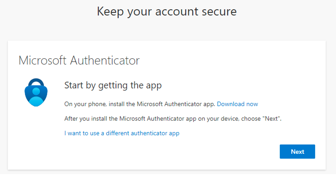 How to Setup Microsoft Authenticator App for MFA step 2