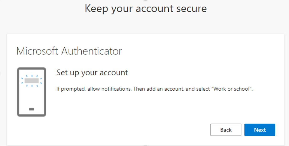 How to Setup Microsoft Authenticator App for MFA step 3